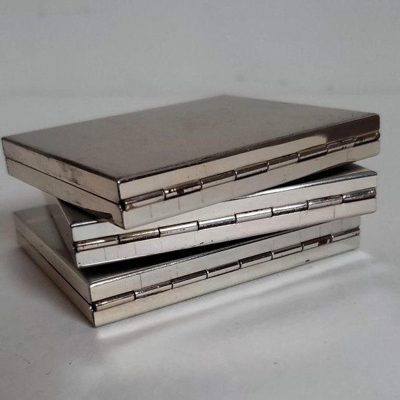 Lot 3pcs Hinged Metal Boxes Cases Holder - Picture 5 of 9